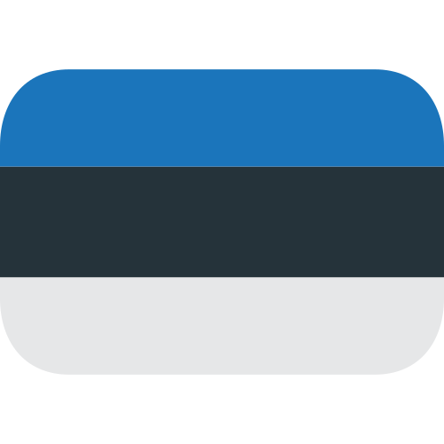 Flag: Estonia as drawn by JoyPixels in 1.0