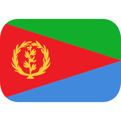 Flag: Eritrea as drawn by JoyPixels in 1.0