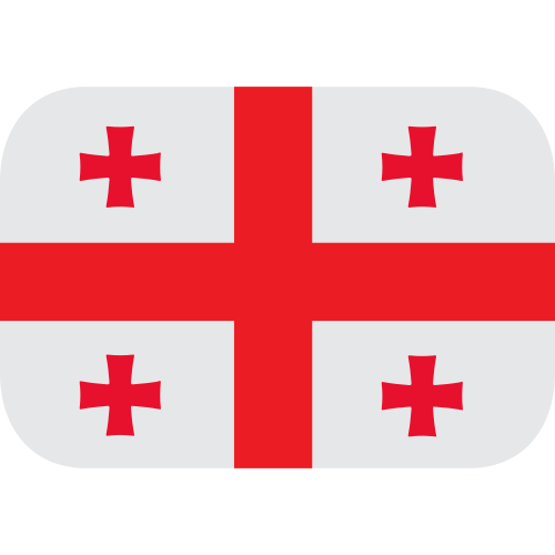 Flag: Georgia as drawn by JoyPixels in 1.0