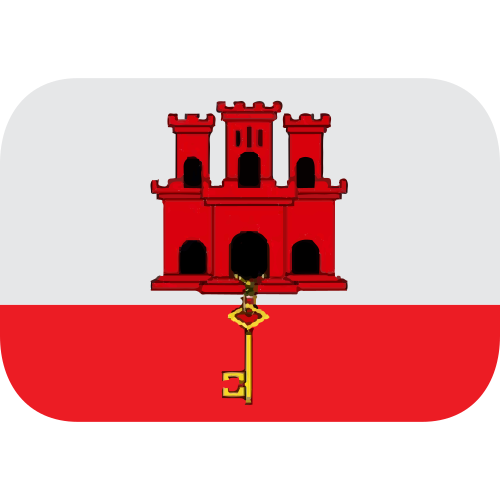 Flag: Gibraltar as drawn by JoyPixels in 1.0
