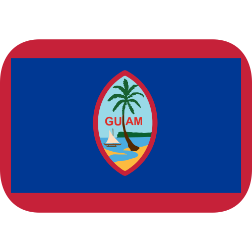 Flag: Guam as drawn by JoyPixels in 1.0