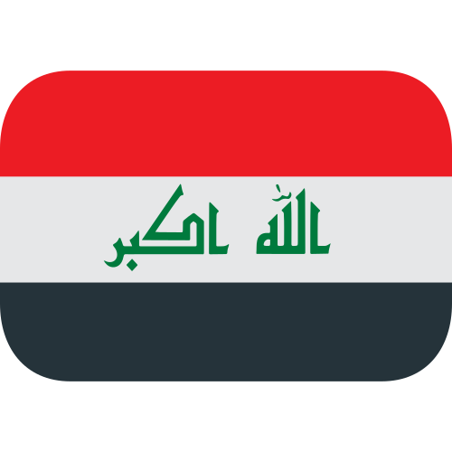 Flag: Iraq as drawn by JoyPixels in 1.0