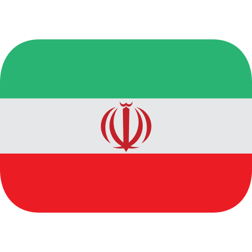 Flag: Iran as drawn by JoyPixels in 1.0