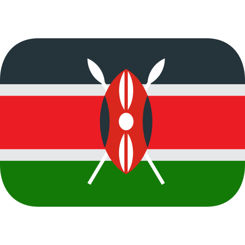 Flag: Kenya as drawn by JoyPixels in 1.0