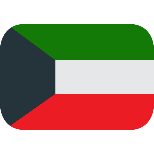Flag: Kuwait as drawn by JoyPixels in 1.0
