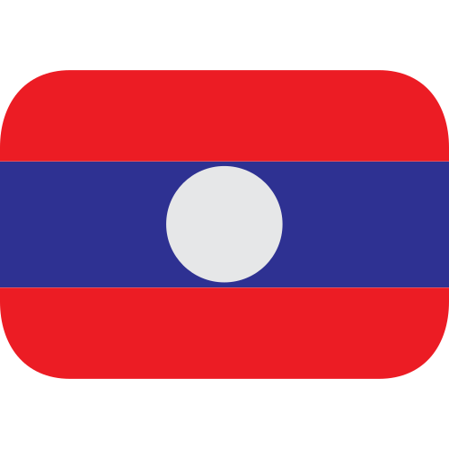Flag: Laos as drawn by JoyPixels in 1.0