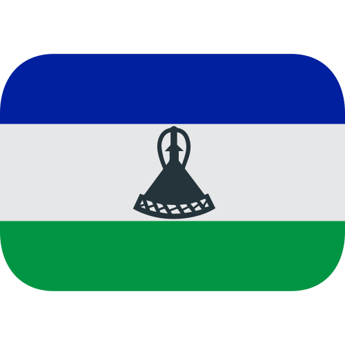Flag: Lesotho as drawn by JoyPixels in 1.0