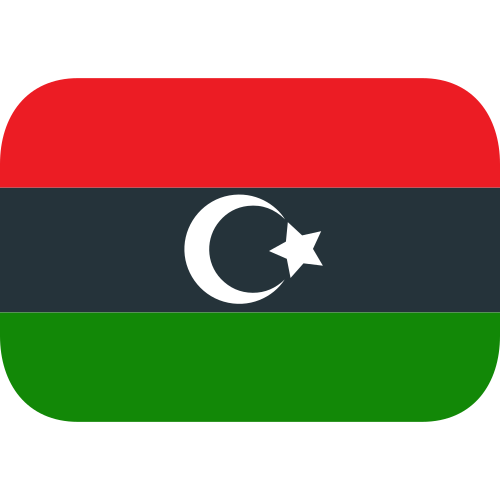 Flag: Libya as drawn by JoyPixels in 1.0