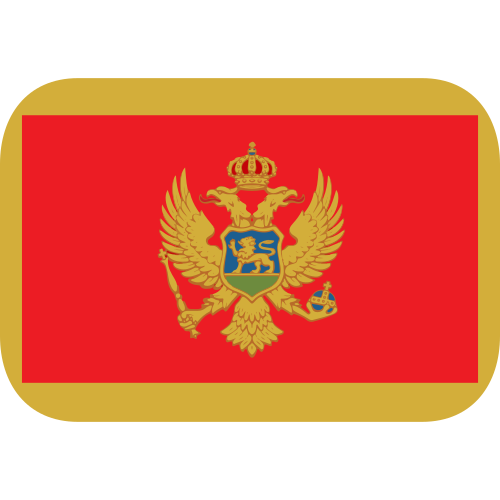Flag: Montenegro as drawn by JoyPixels in 1.0