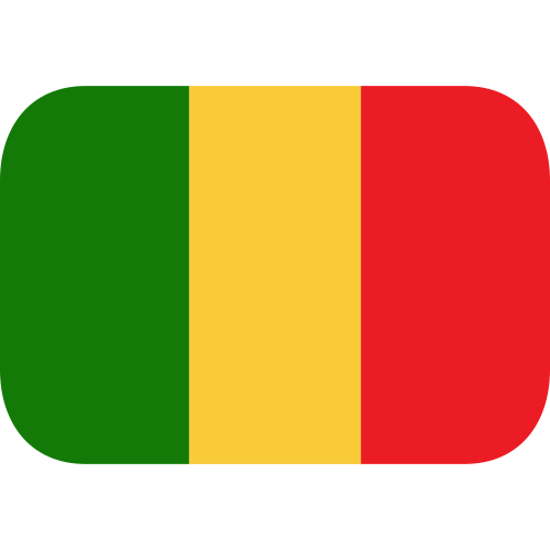 Flag: Mali as drawn by JoyPixels in 1.0