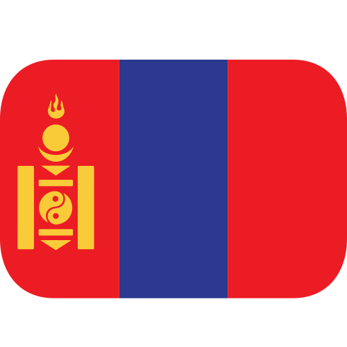 Flag: Mongolia as drawn by JoyPixels in 1.0