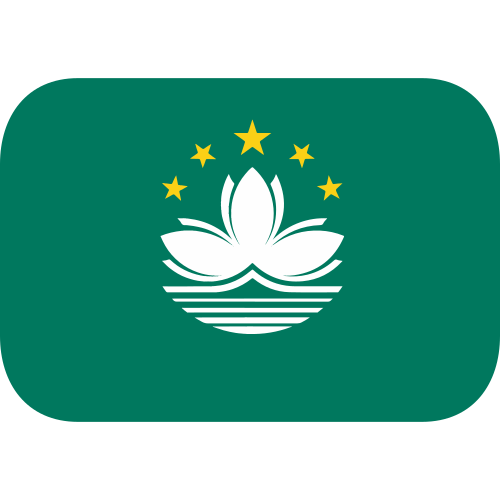 Flag: Macao SAR China as drawn by JoyPixels in 1.0