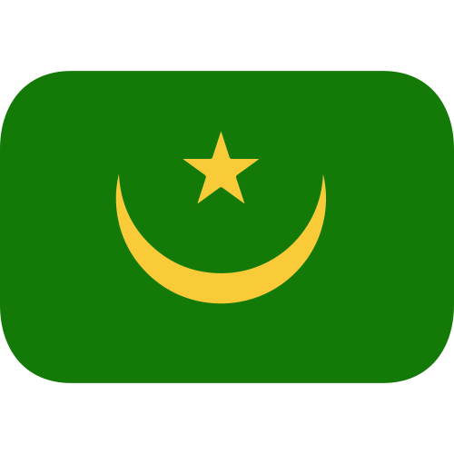 Flag: Mauritania as drawn by JoyPixels in 1.0