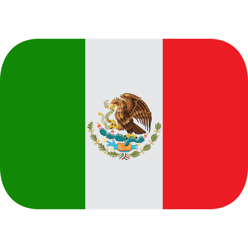 Flag: Mexico as drawn by JoyPixels in 1.0