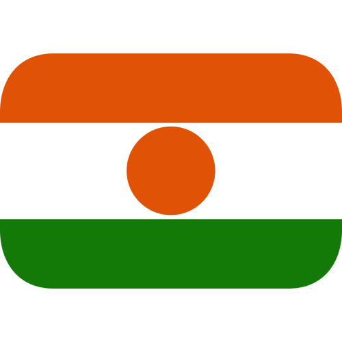 Flag: Niger as drawn by JoyPixels in 1.0