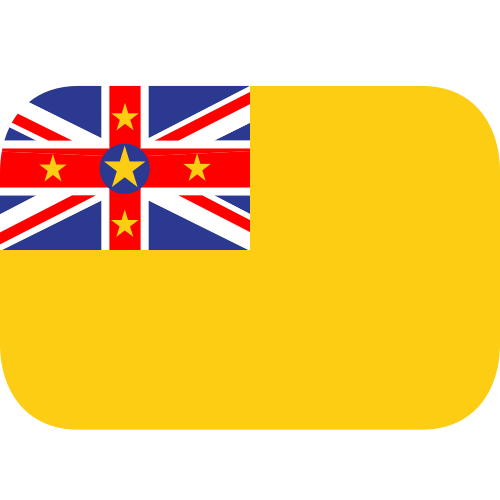Flag: Niue as drawn by JoyPixels in 1.0