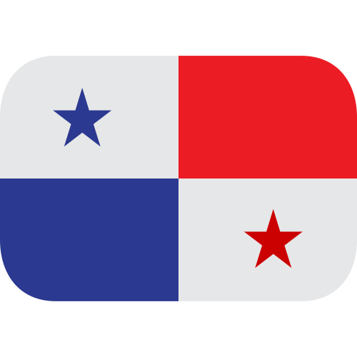 Flag: Panama as drawn by JoyPixels in 1.0