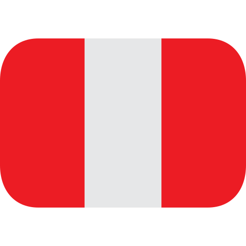 Flag: Peru as drawn by JoyPixels in 1.0