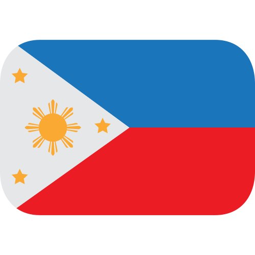 Flag: Philippines as drawn by JoyPixels in 1.0