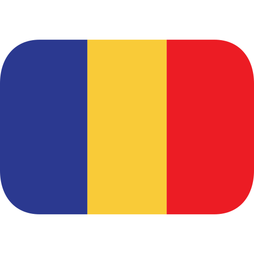 Flag: Romania as drawn by JoyPixels in 1.0