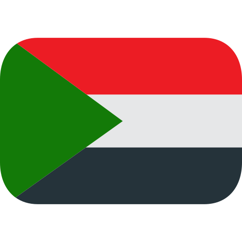 Flag: Sudan as drawn by JoyPixels in 1.0