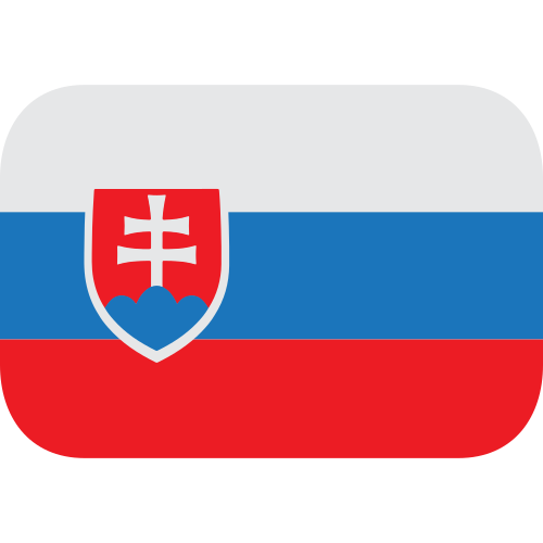 Flag: Slovakia as drawn by JoyPixels in 1.0