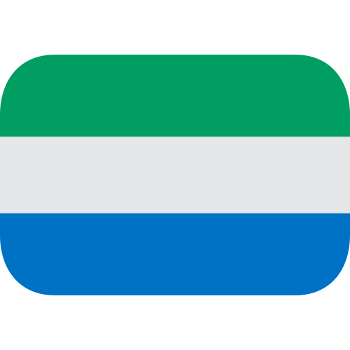 Flag: Sierra Leone as drawn by JoyPixels in 1.0
