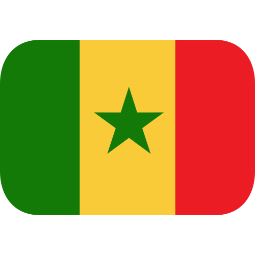 Flag: Senegal as drawn by JoyPixels in 1.0