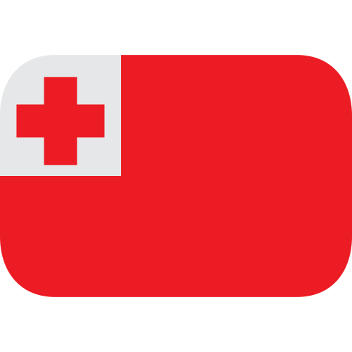 Drapeau : Tonga as drawn by JoyPixels in 1.0