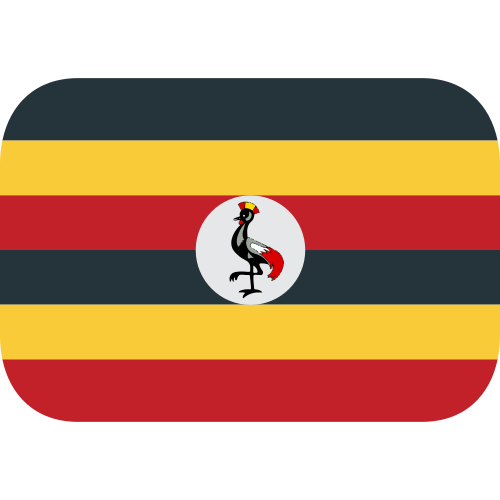 Flag: Uganda as drawn by JoyPixels in 1.0