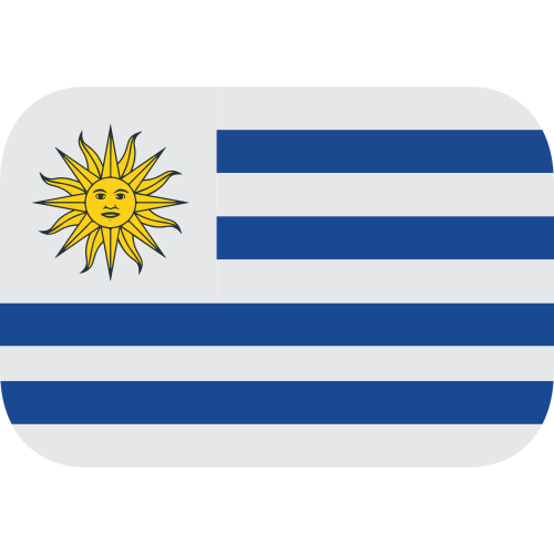 Flag: Uruguay as drawn by JoyPixels in 1.0