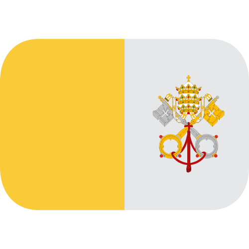 Flag: Vatican City as drawn by JoyPixels in 1.0