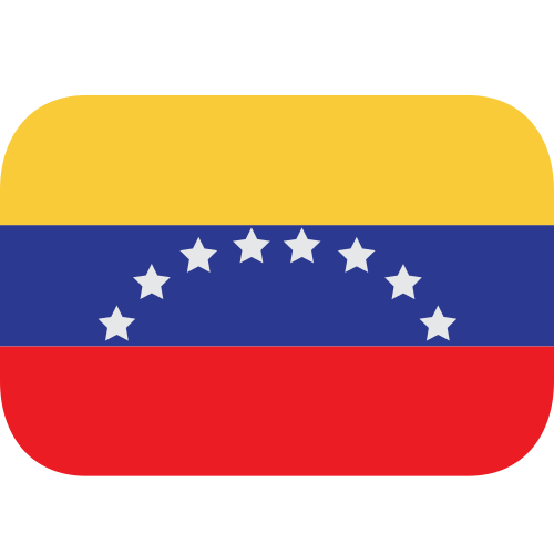 Flag: Venezuela as drawn by JoyPixels in 1.0