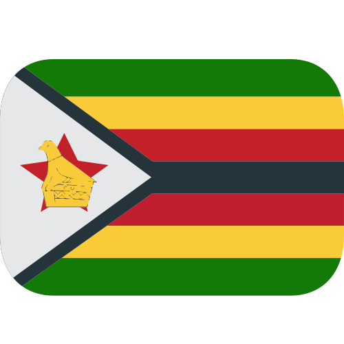 Flag: Zimbabwe as drawn by JoyPixels in 1.0