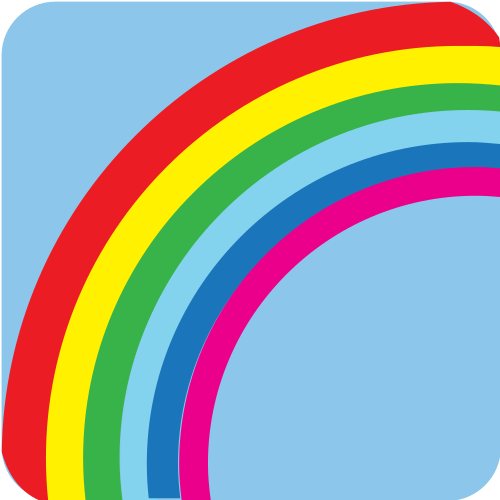 Rainbow as drawn by JoyPixels in 1.0