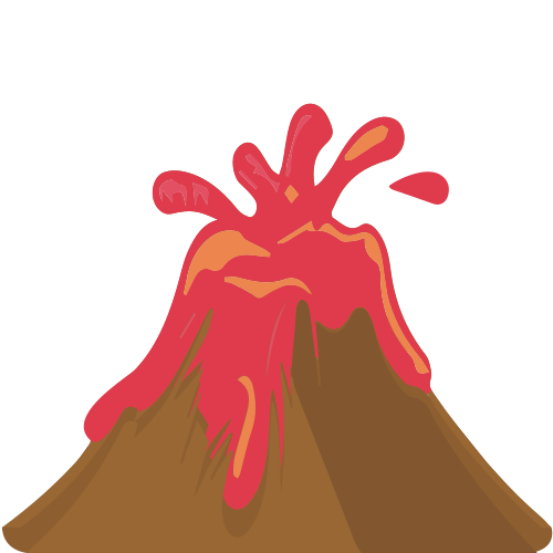 Volcano as drawn by JoyPixels in 1.0