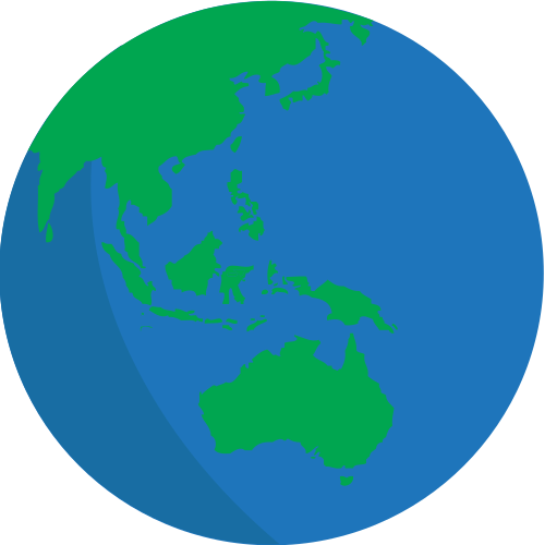 Globe Showing Asia-Australia, the previous design