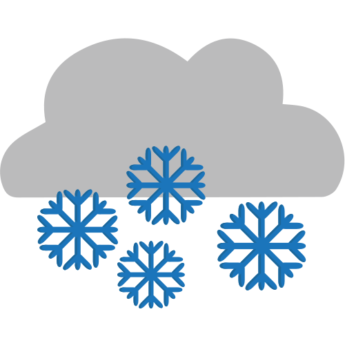 Cloud with Snow as drawn by JoyPixels in 1.0
