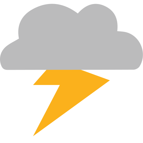 Nube Con Rayo as drawn by JoyPixels in 1.0