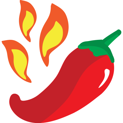 Hot Pepper as drawn by JoyPixels in 1.0