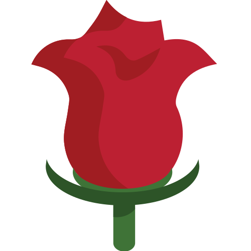 Rose as drawn by JoyPixels in 1.0