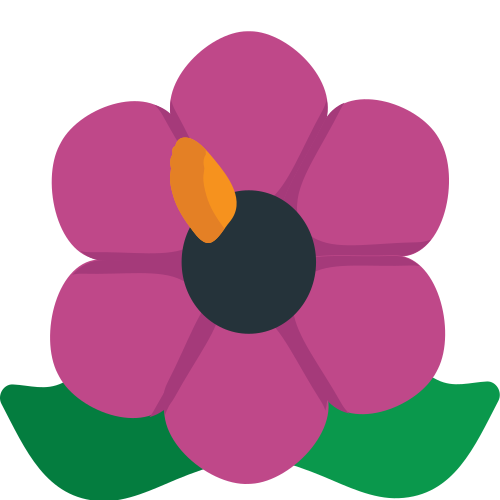 Hibiscus as drawn by JoyPixels in 1.0