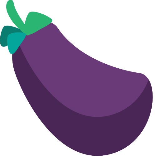Eggplant as drawn by JoyPixels in 1.0