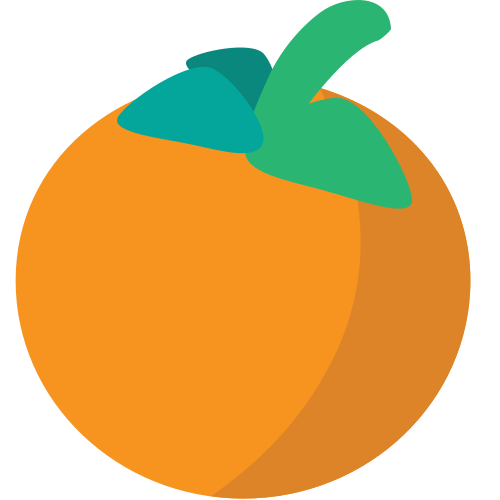 Tangerine as drawn by JoyPixels in 1.0