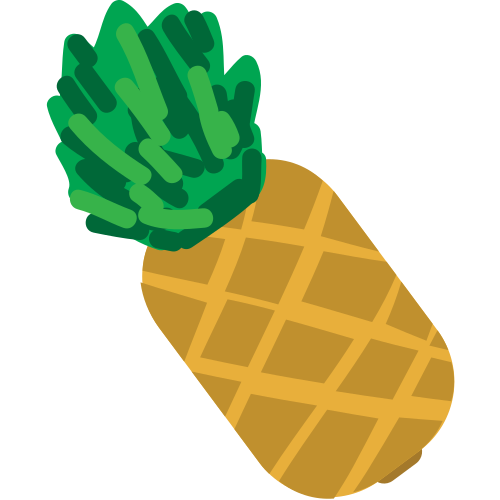 파인애플 as drawn by JoyPixels in 1.0