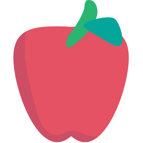 Red Apple as drawn by JoyPixels in 1.0