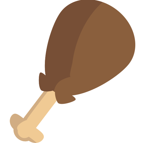 Poultry Leg as drawn by JoyPixels in 1.0