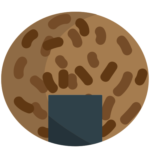 Rice Cracker as drawn by JoyPixels in 1.0