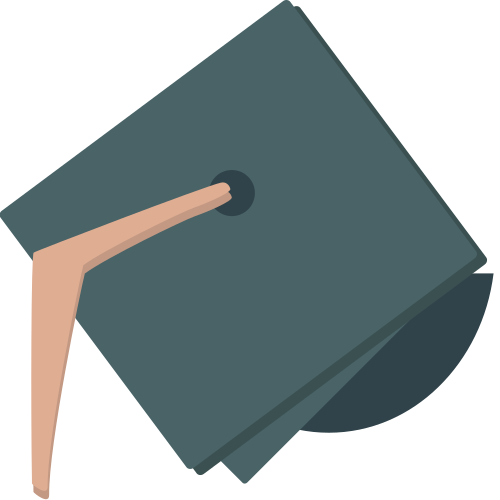 Graduation Cap as drawn by JoyPixels in 1.0