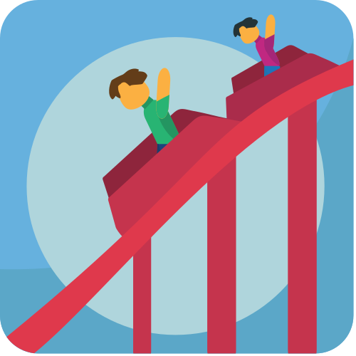 Roller Coaster as drawn by JoyPixels in 1.0